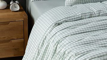 Комплект постельного белья без простыни Organic Cotton Фисташковая клетка