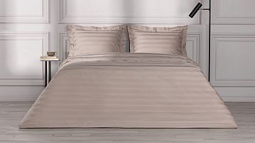 Комплект постельного белья без простыни Stripe 2.0 Кремовый