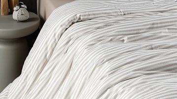 Комплект постельного белья без простыни Organic Cotton Бежевая полоска